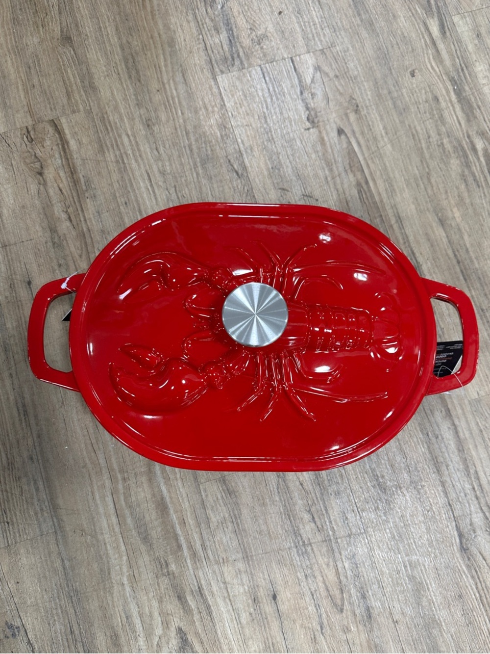 NWT Red Oval Lobster Cast Iron Dutch Oven - Enamel-Covered Smith Clark ironworks